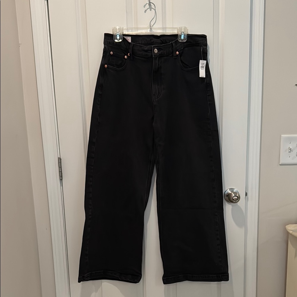 Gap NWT Black Wide-Leg Jeans